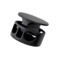 Preview: Kordelstopper Metall Durchlass 6mm 2Loch 20mm schwarz